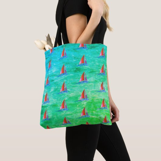 Modern Sailboat Tote Bag (Dichtbij)