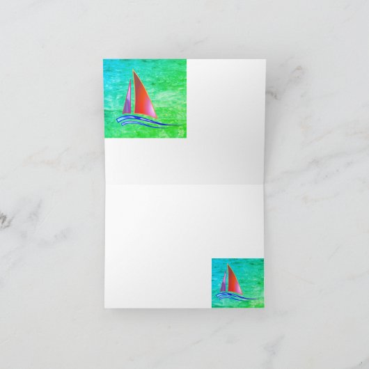 Modern Sailboot Kaart (Binnen)