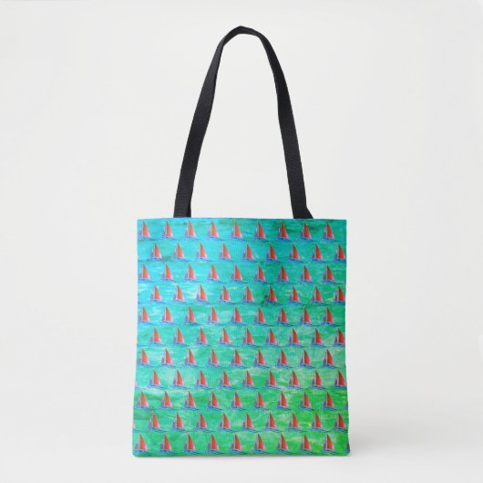 Modern Sailboot Tote Bag (Voorkant)