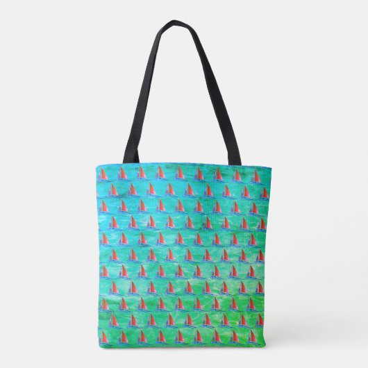 Modern Sailboot Tote Bag (Achterkant)