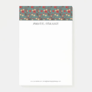 Modern Sakura Cherry Tree and Monkey Asian Post-it® Notes