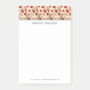 Modern Sakura Cherry Tree and Monkey Asian Post-it® Notes