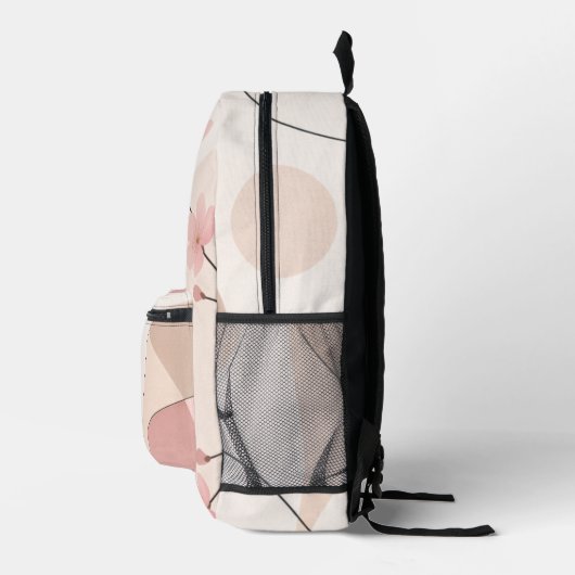 Modern Sakura Minimalist Geometric Bedrukte Rugzak (Rechts)