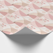 Modern Sakura Minimalist Geometric Wrapping Paper Cadeaupapier (Hoek)