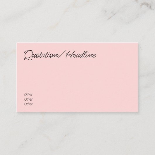 Modern Sakura Visitekaartje (Achterkant)