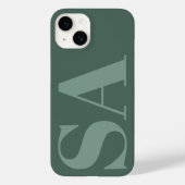 Modern salie groen initiaal minimaal hedendaags Case-Mate iPhone case (Achterkant)