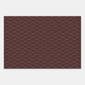 Modern Salmon Black White Inpakpapier Vel (Voorkant 2)