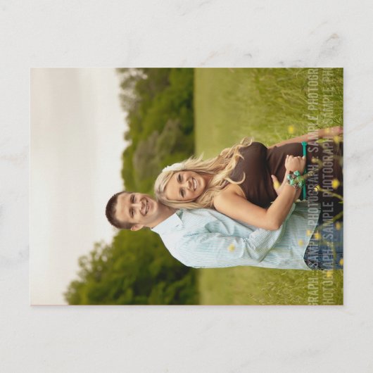 Modern Salmon & White Save the Date Foto Briefkaar Aankondigingskaart (Achterkant)