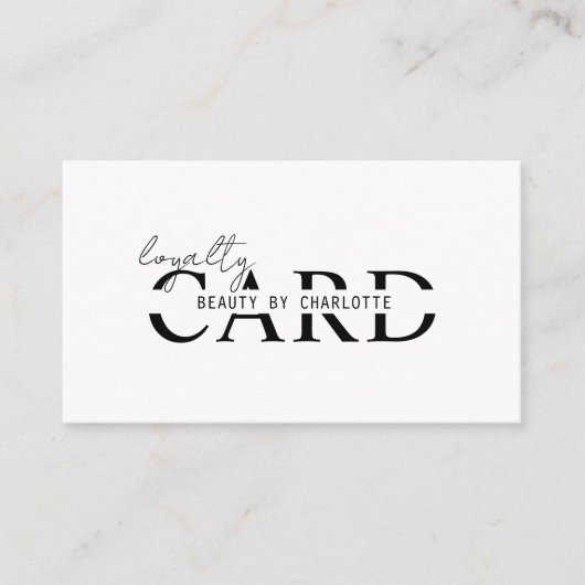 Modern, Salon, 10 - Loyaliteit Kaart (Voorkant)