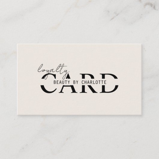 Modern, Salon, 10 - Loyaliteit Kaart (Voorkant)