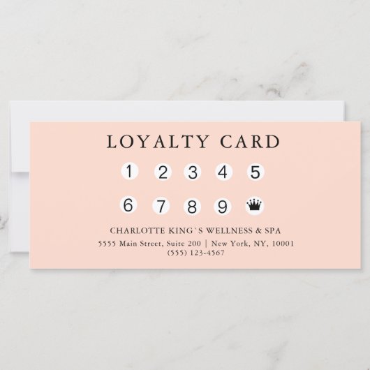 Modern, Salon, 10 - Loyaliteit Kaart (Achterkant)