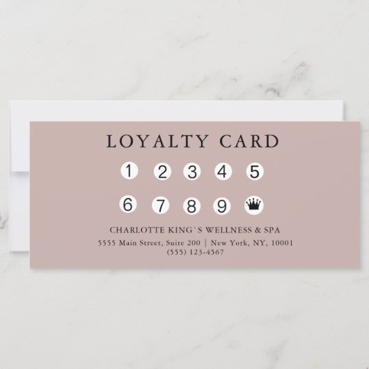 Modern, Salon, 10 - Loyaliteit Kaart (Achterkant)