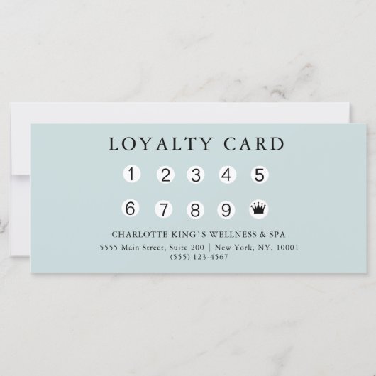 Modern, Salon, 10 - Loyaliteit Kaart (Achterkant)