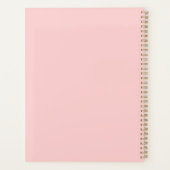 Modern Salon Afspraak Boek Blush Pink Rose Gold Planner (Achterkant)