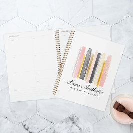 Modern Salon Afspraak Boek Blush Pink Rose Gold Planner