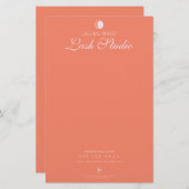 Modern Salon Beauty Eyelash Studio Briefpapier (Voorkant / Achterkant)