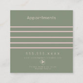 Modern Salon Beauty Studio Pink Appointment Card Afsprakenkaartje (Achterkant)