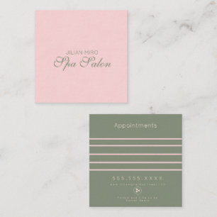 Modern Salon Beauty Studio Roze Afspraakkaart Afsprakenkaartje