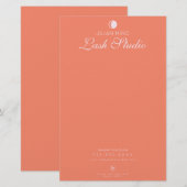 Modern Salon Beauty Wimperstudio Briefpapier (Voorkant / Achterkant)