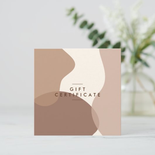 Modern Salon Gift Certificate Flat Kaart (Staand voorkant)