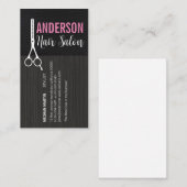Modern Salon | Leder | Salon Scissors Visitekaartje (Voorkant / Achterkant)