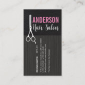 Modern Salon | Leder | Salon Scissors Visitekaartje (Voorkant)