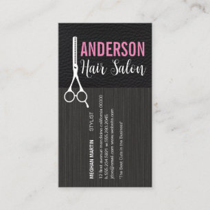 Modern Salon   Leder   Salon Scissors Visitekaartje