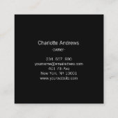 Modern, salon, make-up, schoonheid, lippenstift fo vierkante visitekaartje (Achterkant)