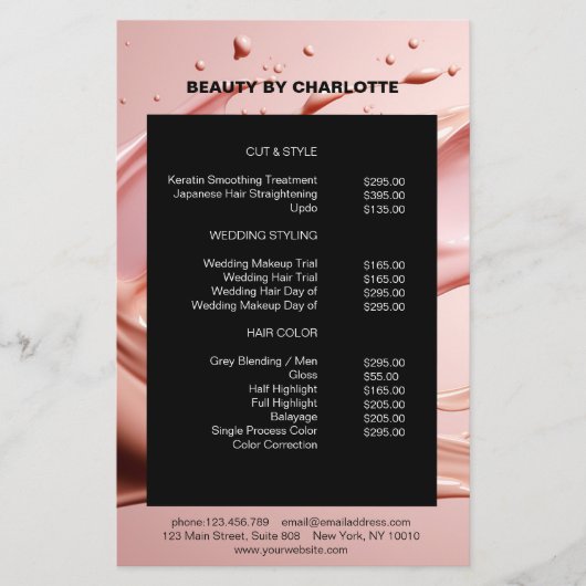 Modern, salon, make-up, schoonheidsfoto flyer (Voorkant)