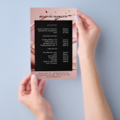 Modern, salon, make-up, schoonheidsfoto flyer (Hand)