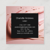 Modern, salon, make-up, schoonheidsfoto vierkante visitekaartje (Achterkant)