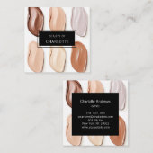 Modern, salon, make-up, schoonheidsfoto vierkante visitekaartje (Voorkant / Achterkant)