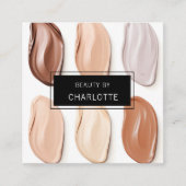 Modern, salon, make-up, schoonheidsfoto vierkante visitekaartje (Voorkant)