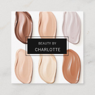 Modern, salon, make-up, schoonheidsfoto vierkante visitekaartje