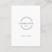 Modern, salon, minimaal, logo cirkel visitekaartje (Voorkant)