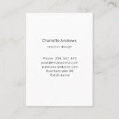 Modern, salon, minimaal, logo cirkel visitekaartje (Achterkant)