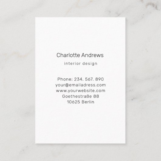 Modern, salon, minimaal, logo cirkel visitekaartje (Achterkant)