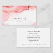 Modern, salon, minimaal, waterverf visitekaartje (Voorkant / Achterkant)