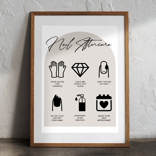 Modern Salon Nail Nail Nazorg Poster