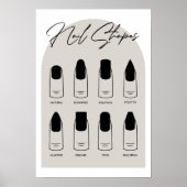 Modern Salon Nail Shape Poster (Voorkant)