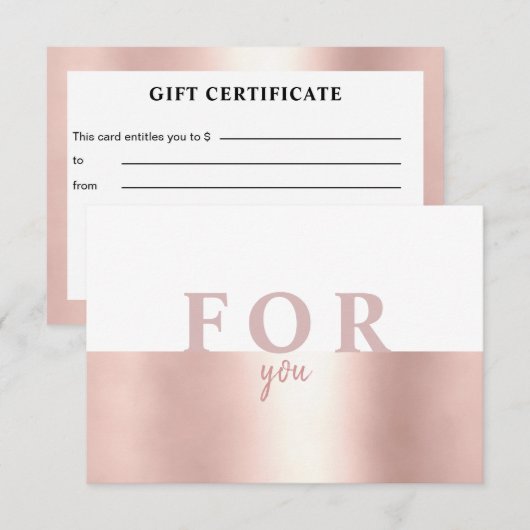 Modern Salon Rosegold (Voorkant / Achterkant)