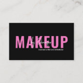 Modern Salon Spa Nails en Eyelash Black & Roze Visitekaartje (Voorkant)