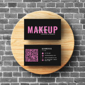 Modern Salon Spa Nails en Eyelash Black & Roze Visitekaartje