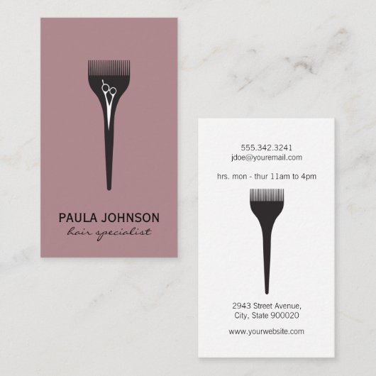 Modern Salon Tools Hair Specialist Visitekaartje (Voorkant / Achterkant)