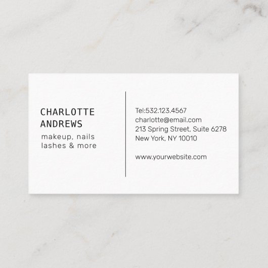 Modern Salon Visitekaartje (Achterkant)