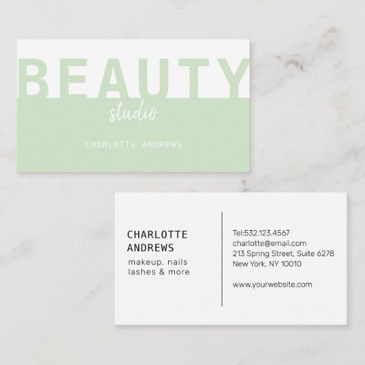 Modern Salon Visitekaartje (Voorkant / Achterkant)