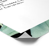 Modern Salon Watercolor Tropische Prijslijst     Poster (Hoek)