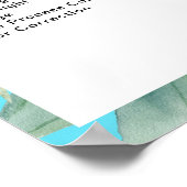 Modern, salon, waterverf tropische Prijslijst  Poster (Hoek)