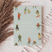 Modern Samen Kerstmis vieren Kaart