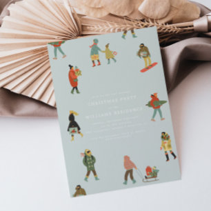 Modern Samen Kerstmis vieren Kaart